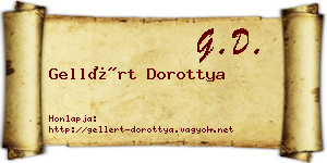 Gellért Dorottya névjegykártya